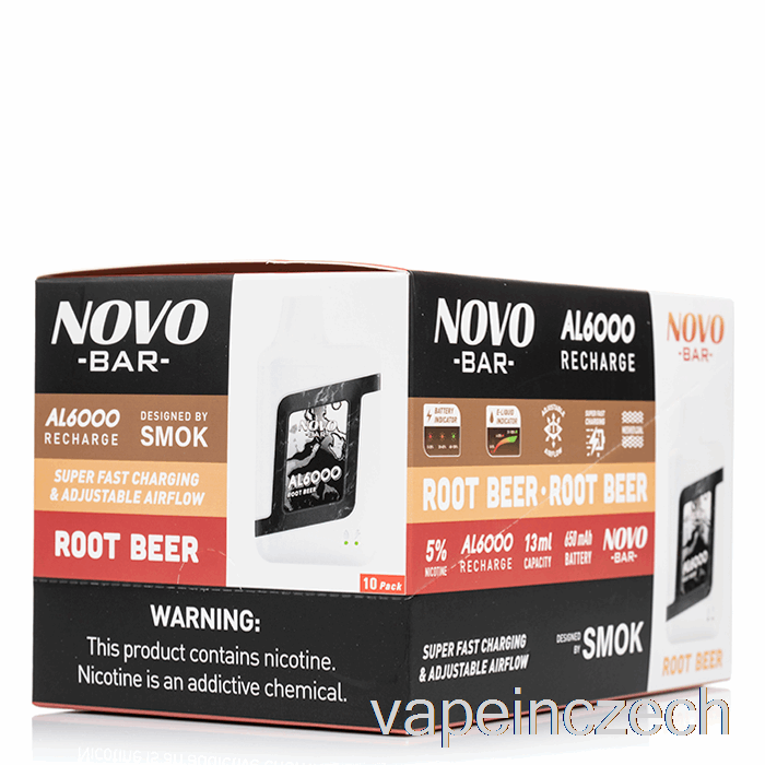 [10-balení] Smok Novo Bar Al6000 Jednorázový Vape Bez Nikotinu